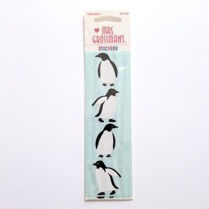 Vtg‎ 90s Mrs. Grossman's Large Penguin Sticker Strips 1999 3 Sheets NIP